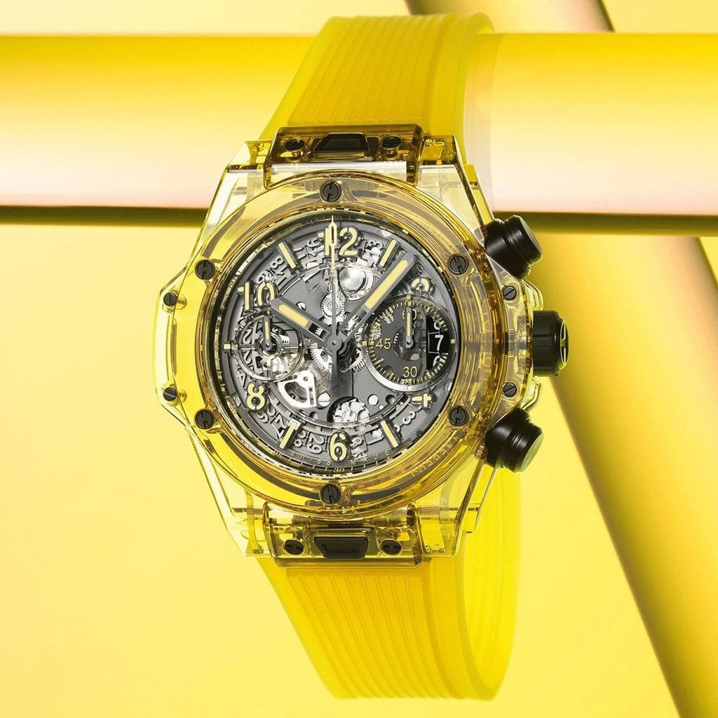 Black Yellow Sapphire 42mm Herrenchronograph