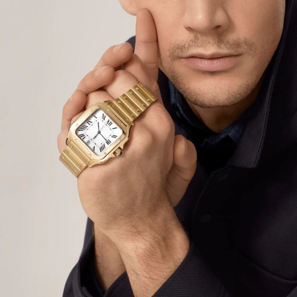 Santos Gold Herrenuhr