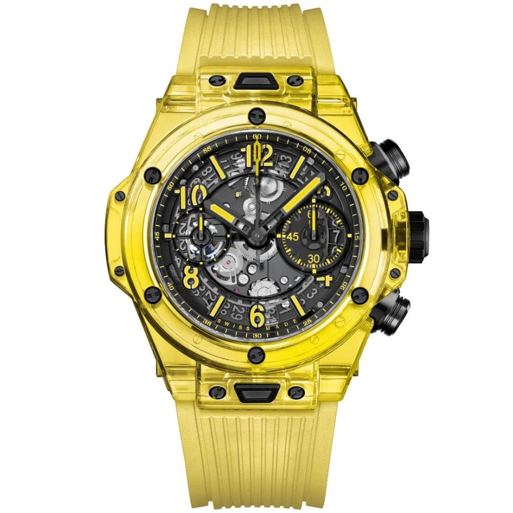 Black Yellow Sapphire 42mm Herrenchronograph