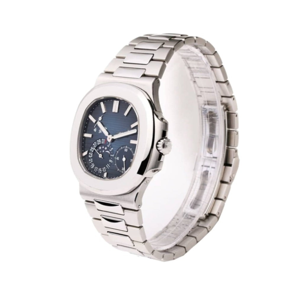 Nautilus Stahl Blaues Zifferblatt Mondphase 5712/1A-001