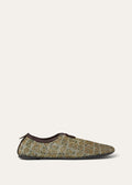 Flacher Slipper Floaty - Light Olive/burnt Orange