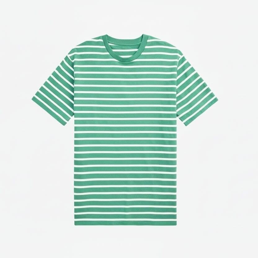 Gestreiftes Jersey Rundhals T-SHIRT