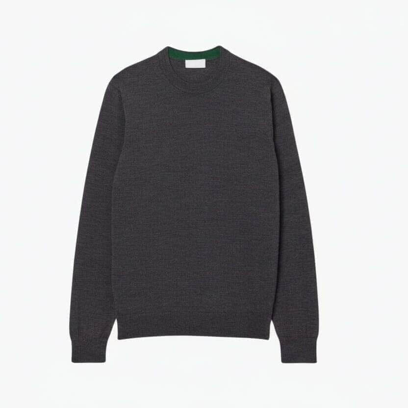 Merinowolle Pullover Mit Rundhalsausschnitt