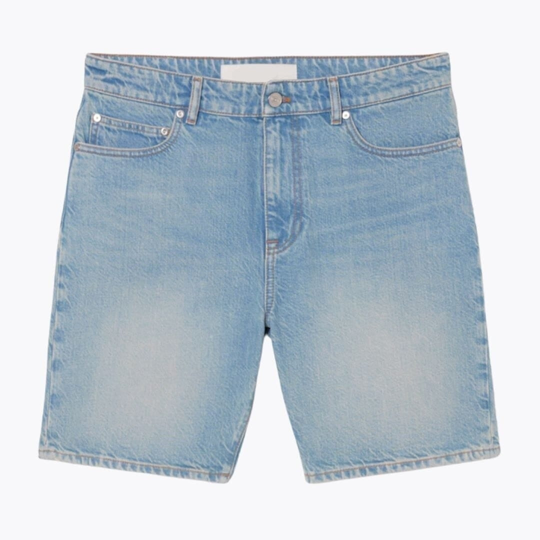 Straight Fit Denim Bermuda Shorts Für Herren