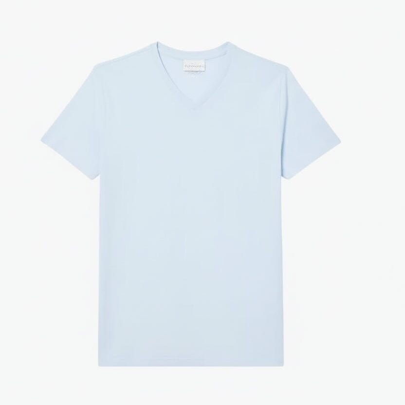 Herren V-Ausschnitt T-SHIRT Aus Leichter Pima-Baumwolle