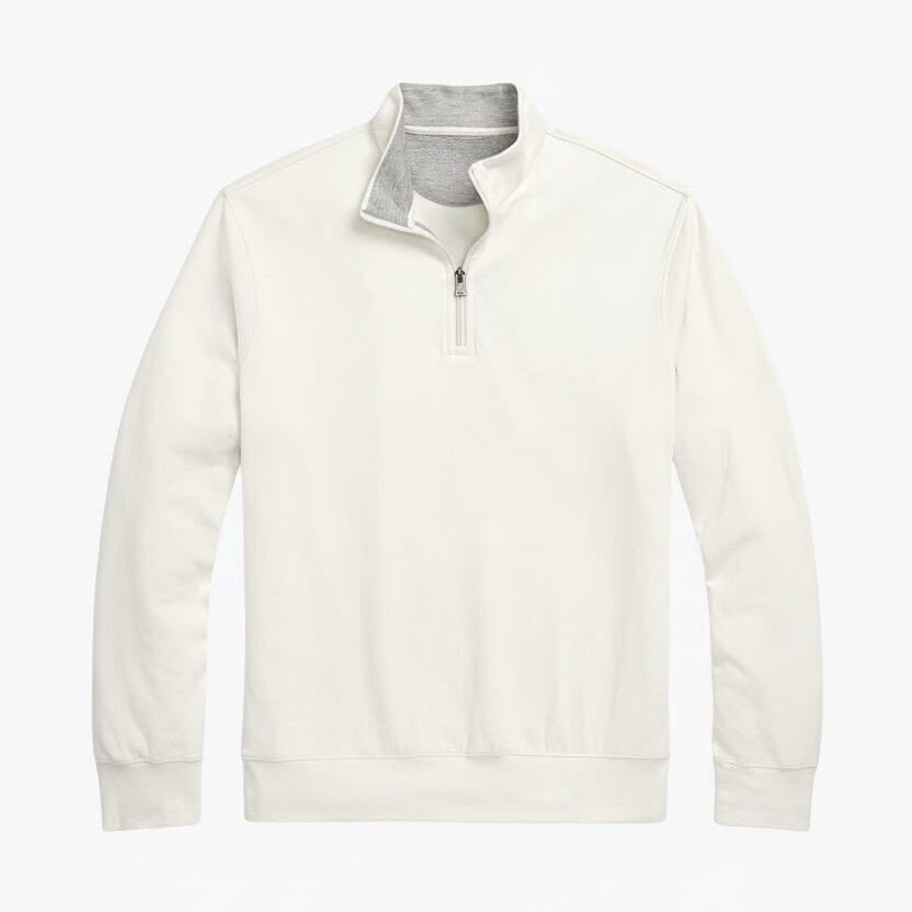 Luxus Jersey Troyer-Pullover Mit Viertel-Reißverschluss