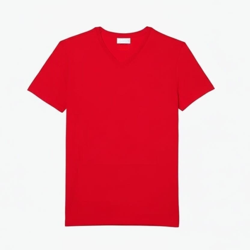Herren V-Ausschnitt T-SHIRT Aus Leichter Pima-Baumwolle