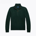 Kaschmir-Pullover Mit Zopfmuster Und Reißverschluss