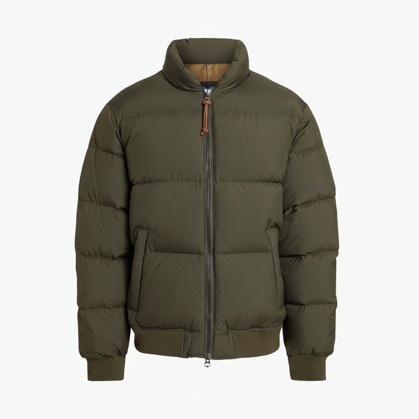 Strukturierte Ripstop Daunenjacke