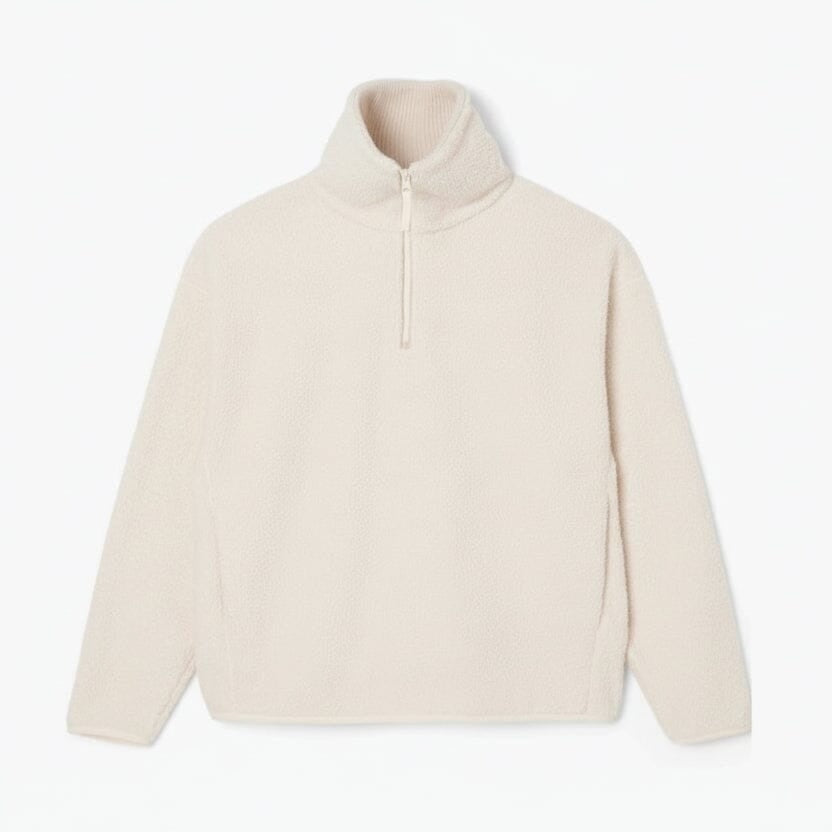 Polar-Fleece Sweatshirt Mit Hohem Reißverschlusskragen