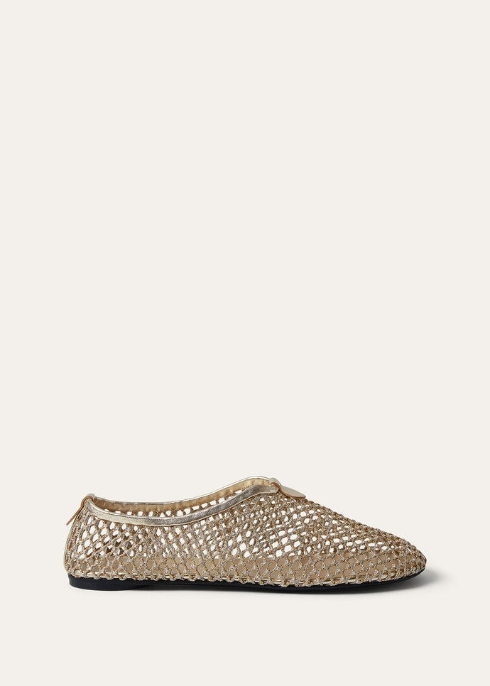 Flacher Slipper Floaty Damen - Rocher Gold/silver Dust