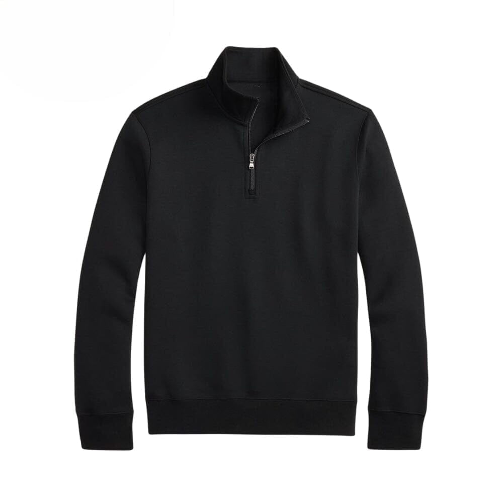 Doppelstrick Stehkragen Pullover Mit Viertelreißverschluss