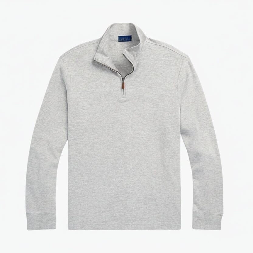 Estate-Rib Pullover Mit Viertel-Reißverschluss