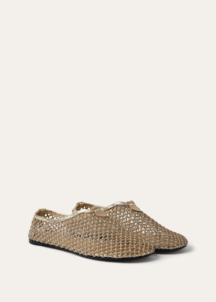 Flacher Slipper Floaty Damen - Rocher Gold/silver Dust