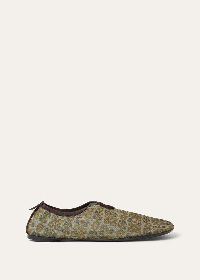 Flacher Slipper Floaty Damen - Light Olive/burnt Orange
