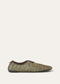 Flacher Slipper Floaty Damen - Light Olive/burnt Orange