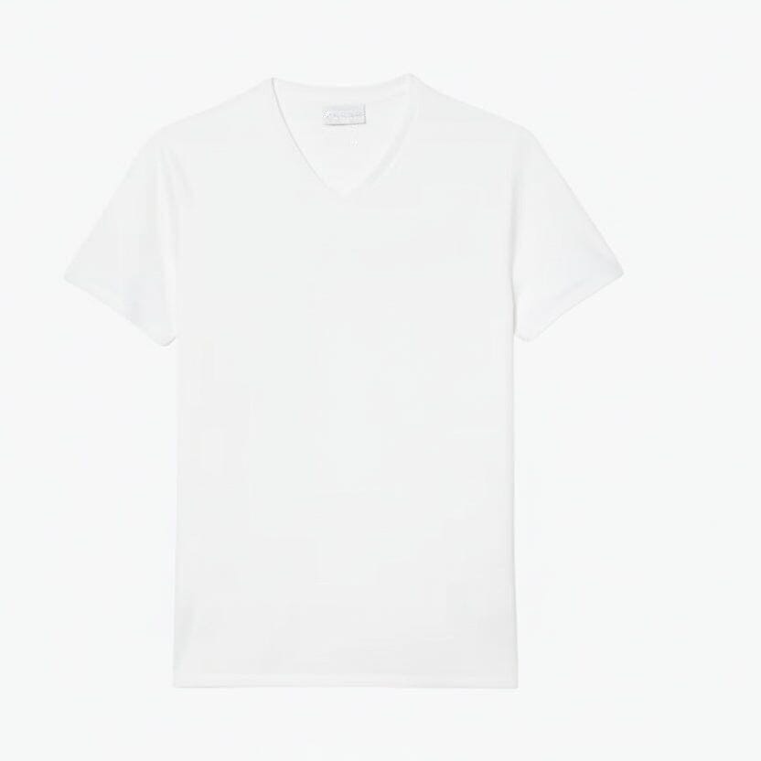 Herren V-Ausschnitt T-SHIRT Aus Leichter Pima-Baumwolle
