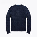 Baumwoll-Pullover Mit Zopfmuster