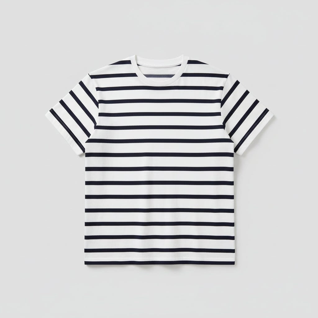 Gestreiftes Jersey Rundhals T-SHIRT