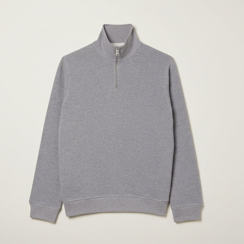 Sweatshirt Mit Reißverschluss Und Hohem Kragen